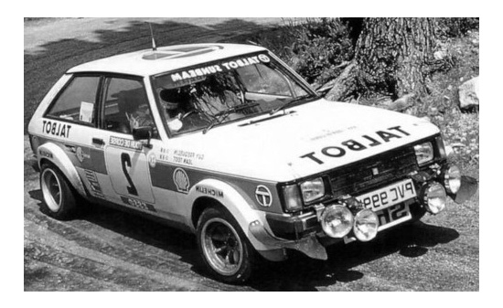 IXO RAC370A Talbot Sunbeam Lotus, No.2, Talbot Sport, Rallye WM, Tour de Corse, G.Frequelin/J.Todt, 1981 1:43