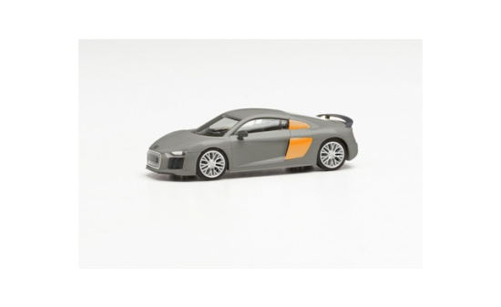 Herpa 028516-002 Audi R8® V10 Plus, nardograu / Blade orange 1:87