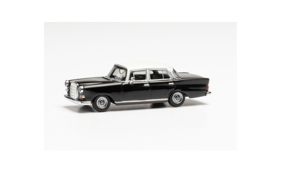 Herpa 430739-002 Mercedes-Benz 200 Heckflosse, schwarz/weiß 1:87