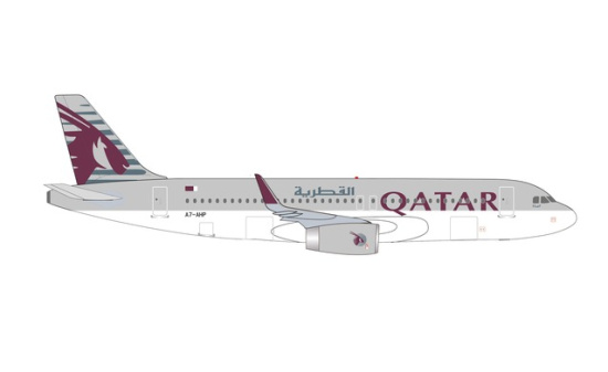 Herpa 535670 Qatar Airways Airbus A320 - A7-AHP 1:500