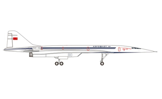 Herpa 571623 Aeroflot Tupolev TU-144 CCCP-77105 - Vorbestellung 1:200