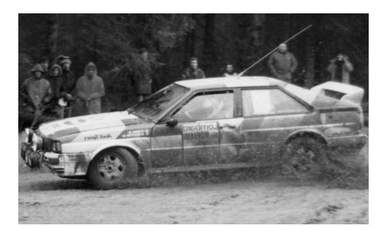 IXO 24RAL010B Audi quattro A1, No.5, Rallye WM, RAC Rally, M.Mouton/F.Pons, 1982 1:24