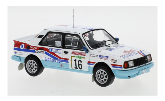 IXO RAC336 Skoda 130 LR, No.16, Rallye WM, Rallye Sanremo, L.Krecek/B.Motl, 1986 1:43