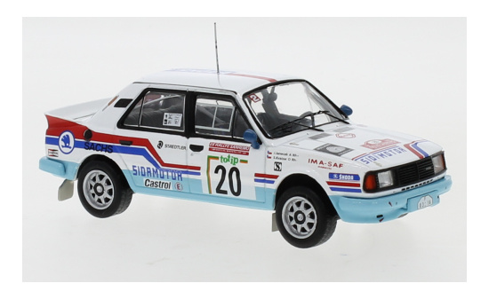 IXO RAC337 Skoda 130 LR, No.20, Rallye WM, Rallye Sanremo, S.Kvaizar/J.Janecek, 1986 1:43