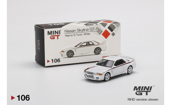 Mini GT MGT00106-R Nissan GT-R R32 Nismo S-Tune White (RHD) 1:64