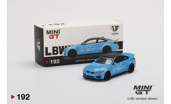 Mini GT MGT00192-L LBâWORKS  BMW M4  Baby Blue (LHD) 1:64