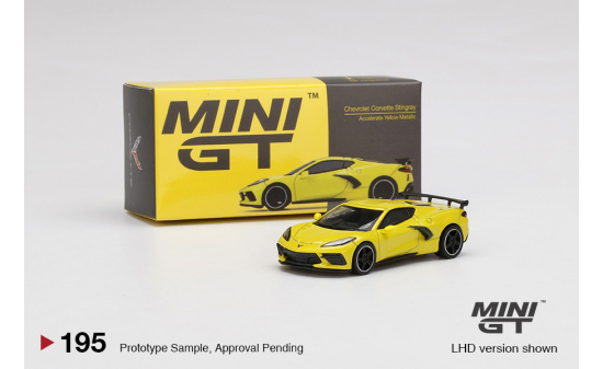 Mini GT MGT00195-R Chevrolet Corvette Stingray Accelerate Yellow Metallic (RHD) 1:64