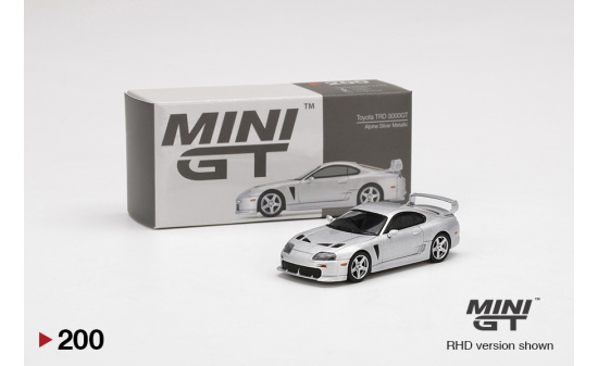 Mini GT MGT00200-L Toyota TRD 3000GT Alpine Silver Metallic (LHD) 1:64