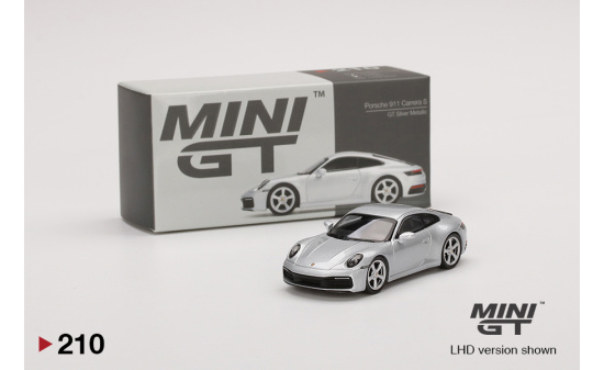 Mini GT MGT00210-L Porsche 911 (992) Carrera S GT Silver Metallic (LHD) 1:64