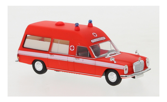 Brekina 13828 Mercedes /8 KTW, Berufsfeuerwehr Frankfurt, 2. Version, Ambulanzwagen, 1970 1:87