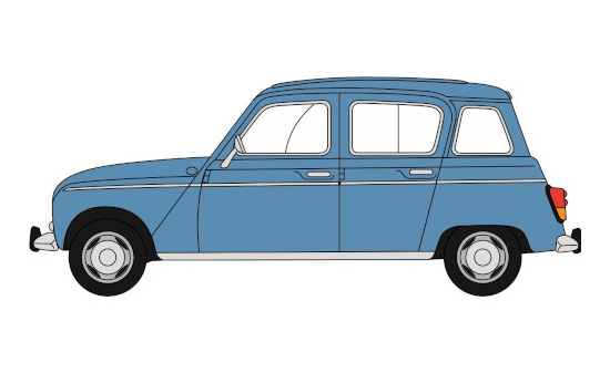 Oxford 76RN003 Renault 4, blau 1:76