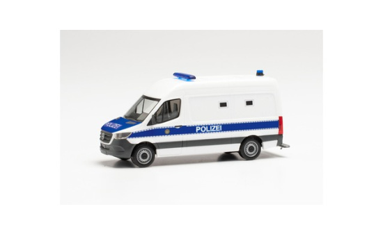 Herpa 096492 Mercedes-Benz Sprinter 18 Kasten Gefangenentransporter Polizei Berlin 1:87