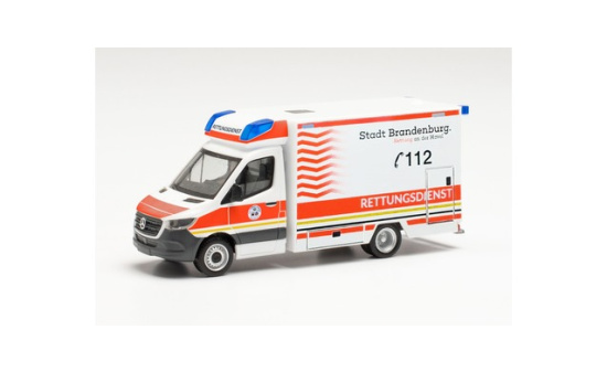 Herpa 096591 Mercedes-Benz Sprinter 18 Fahrtec RTW Rettungsdienst Brandenburg 1:87