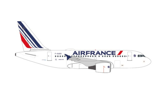 Herpa 535779 Air France Airbus A318 - 2021 livery F-GUGO 1:500