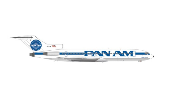 Herpa 571845 Pan Am Boeing 727-200 - Billboard with cheatline test livery - N4738 Clipper Electric 1:200