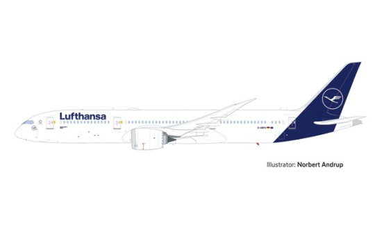 Herpa 613453 Lufthansa Boeing 787-9 Dreamliner D-ABPA Berlin 1:200