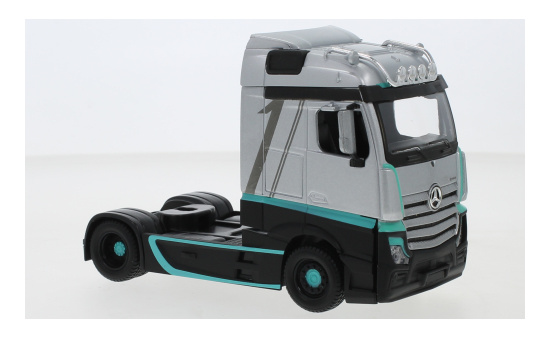 Bburago 18-32202 Mercedes Actros Gigaspace Custom, silber/Dekor, 2020 1:43