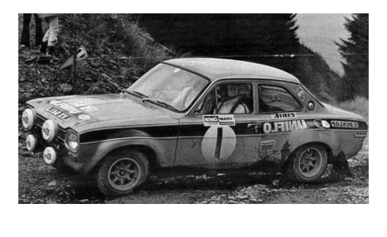 IXO 18RMC10020 Ford Escort MKI RS 1600, RHD, No.1, Esso Uniflo, Welsh Rally, R.Clark/J.Porter, 1972 1:18
