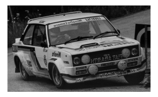 IXO 18RMC07720 Fiat 131 Abarth, No.1, Minolta, Rallye DM, Rally Hunsrück, W.Röhrl/C.Geistdörfer, 1979 1:18