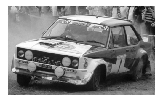 IXO 18RMC07820 Fiat 131 Abarth, No.1, Team AA Sport, Warsteiner, Rallye DM, Rally Hunsrück, W.Röhrl/C.Geistdörfer, 1980 1:18