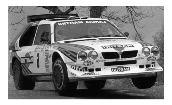 IXO 18RMC083C20 Lancia Delta S4, No.6, Lancia Martini Racing, Martini, Rallye WM, Tour de Corse, M.Biasion/T.Siviero, 1986 1:18
