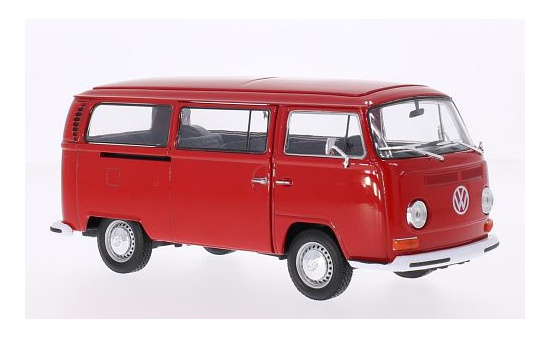 Welly 22472W-RED VW T2 Bus, rot, 1972 1:24