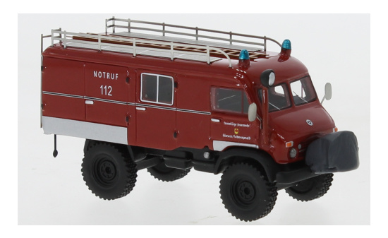 BoS-Models 87785 Mercedes Unimog 404 S LF8, rot/schwarz, Freiwillige Feuerwehr Häusern / Schwarzwald, 1962 1:87