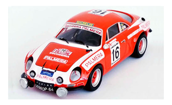 Trofeu RRES03 Alpine Renault A110, No.16, Escuderia Palmera, Rally Firestone, I.Sunsundegui/J.Larrinaga, 1976 1:43