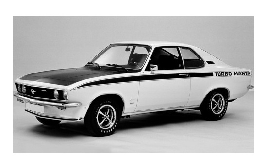 IXO CLC405N Opel Manta A Turbo, rot/matt-schwarz, 1973 1:43