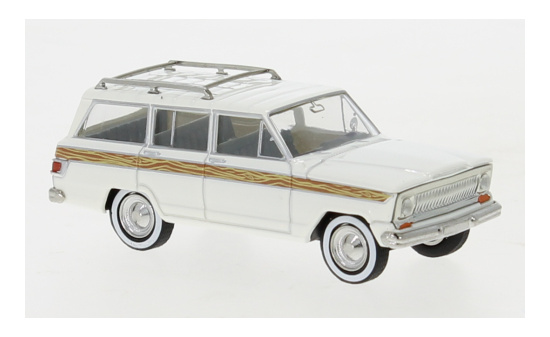 Brekina 19870 Jeep Wagoneer B, weiss, Wooden Stripe, 1968 1:87