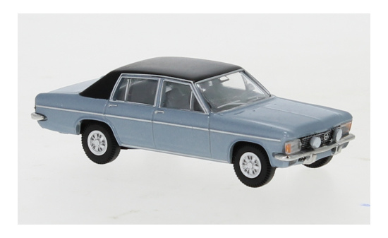 Brekina 20720 Opel Diplomat B, metallic-hellblau/schwarz 1:87