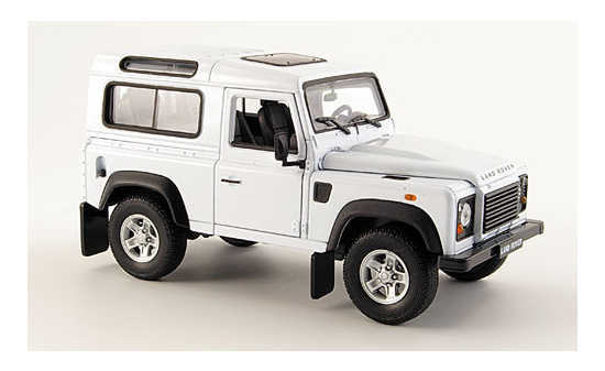 Welly 22498W-WHITE Land Rover Defender, weiss 1:24