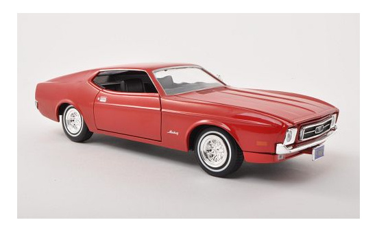 Motormax 73327RED Ford Mustang Sportsroof, rot , ohne Vitrine, 1971 1:24