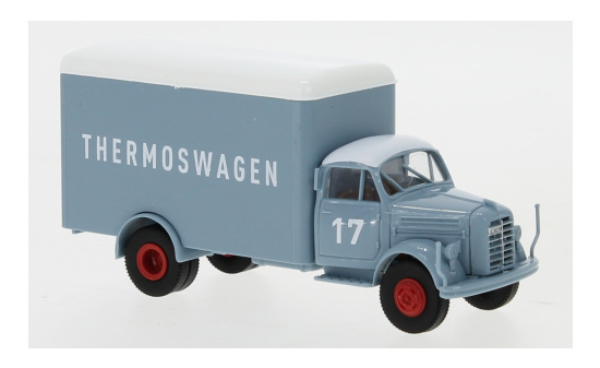 Brekina 94307 Borgward B 4500 Koffer, blaugraue Spedition, 17 Thermoswagen, 1951 1:87