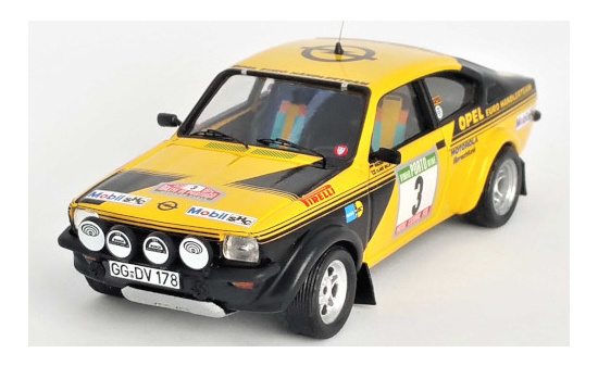 Trofeu DSN09 Opel Kadett C GT/E, No.3, Opel Euro Händlerteam, Rallye WM, Rally Portugal, W.Röhrl/C.Billstam, 1976 1:43