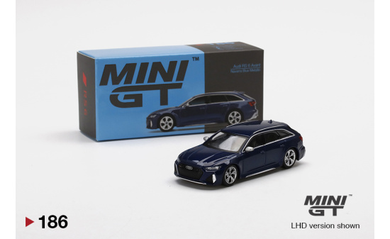 Mini GT MGT00186-L Audi RS 6 Avant Navarra Blue Metallic (LHD) 1:64