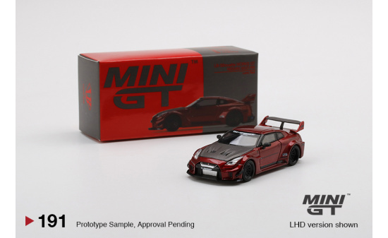 Mini GT MGT00191-L LB-Silhouette WORKS GT NISSAN 35GT-RR Ver.1  Lava Red (LHD) 1:64