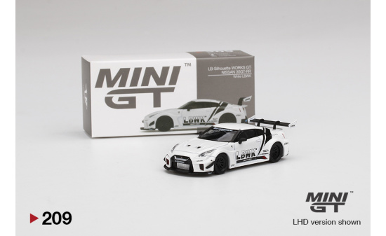 Mini GT MGT00209-L LB-Silhouette WORKS GT NISSAN 35GT-RR Ver.2  White LBWK (LHD) 1:64