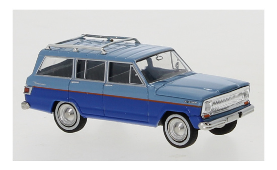 Brekina 19871 Jeep Wagoneer B, hellblau/blau, 1968 1:87