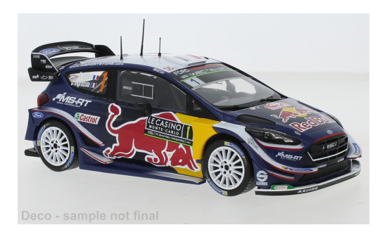 IXO 24RAL014A Ford Fiesta WRC, No.1, MS Sport, Red Bull, Rallye WM, Rallye Monte Carlo, S.Ogier/J.Ingrassia, 2018 1:24