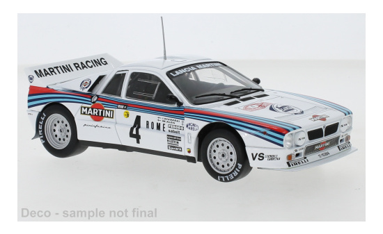 IXO 24RAL015B Lancia Rally 037, No.4, Martini, Rallye WM, Rallye Monte Carlo, M.Alen/I.Kivimaki, 1983 1:24