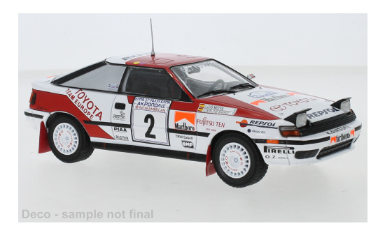 IXO 24RAL016A Toyota Celica GT-Four, No.2, Rallye WM, Rallye Acropolis, C.Sainz/L.Moya, 1990 1:24