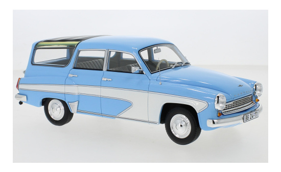 BoS-Models 411 Wartburg 312 Camping Deluxe, hellblau/weiss, 1967 1:18