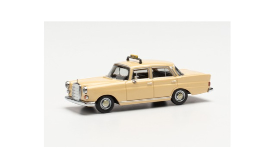 Herpa 095693 Mercedes-Benz 200 Heckflosse, Taxi, elfenbein 1:87