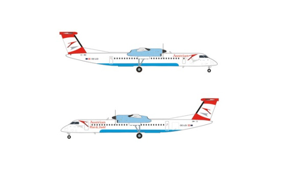 Herpa 571968 Austrian Airlines Bombardier Q400 Pfiat Di, Dash! OE-LGI Eisenstadt 1:200