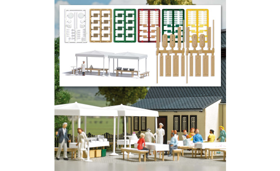 Busch 1830 Catering-Set mit Koch - Vorbestellung 1:87