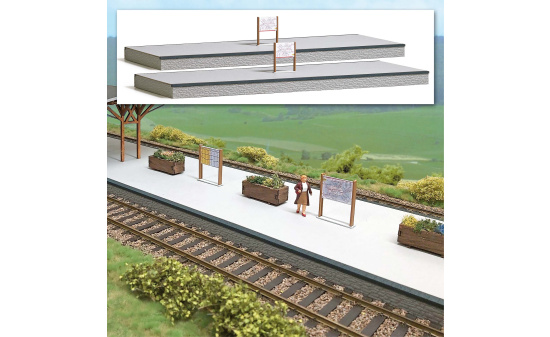 Busch 10003 2 Bahnsteige   0 - Vorbestellung 1:43