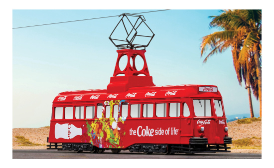 Corgi CC44013 Brush Traction Rail Coach, Coca-Cola, Coke Side of Life 1:76