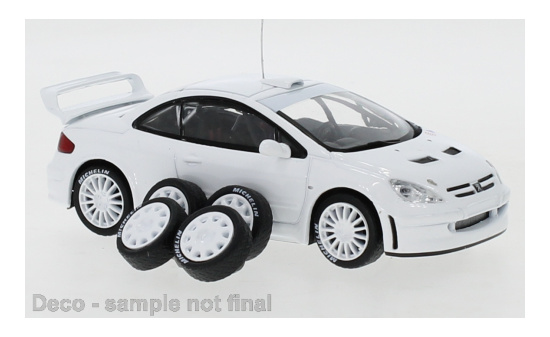 IXO MDCS030 Peugeot 307 WRC, weiss, 2 set of wheels and tyres and extra rear spoiler  1:43