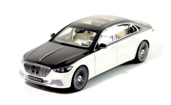 Norev B66961424 Mercedes Maybach S680 4MATIC (Z223), metallic-weiss/schwarz, 2021 1:18